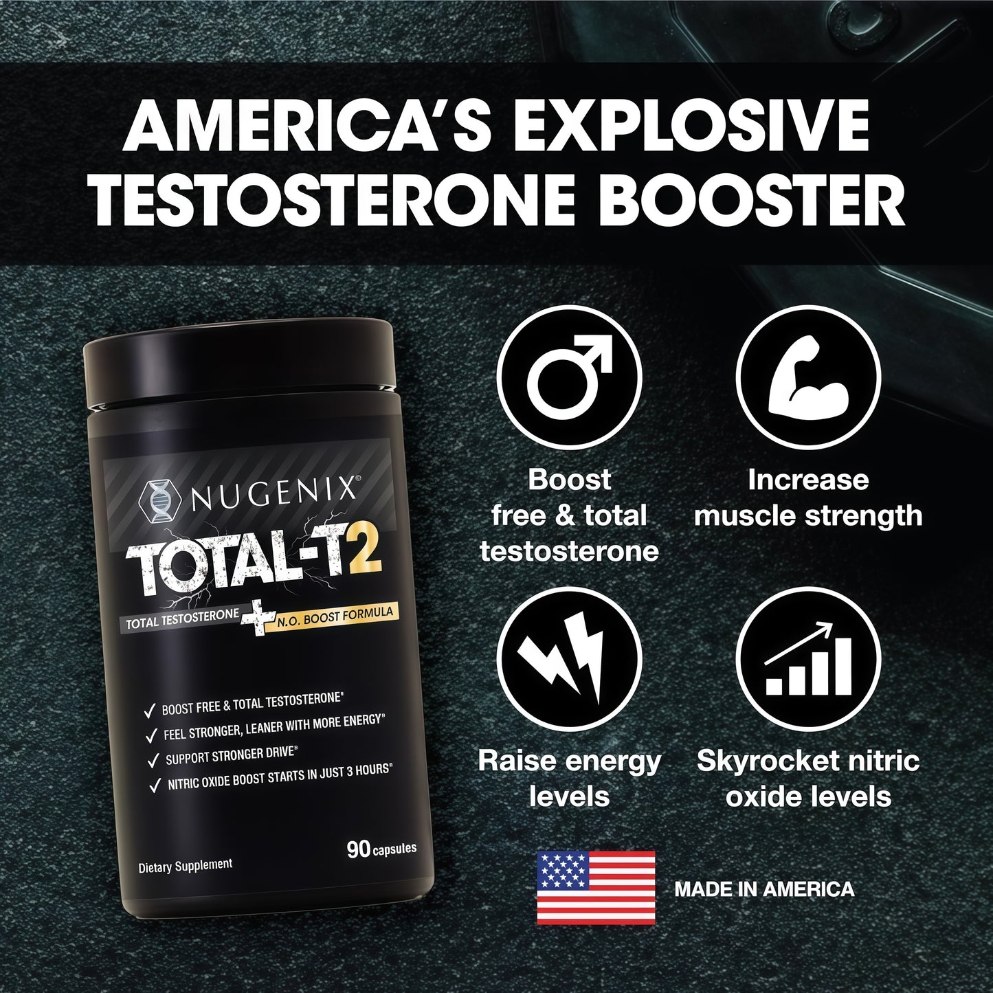 Now Boost T-Levels & Nitric Oxide Nugenix® Total-T2